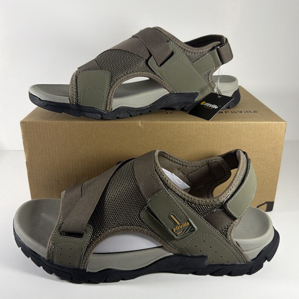 FitVille Vistride Green/Grey Sandals V1 - Men’s Size 14M - New